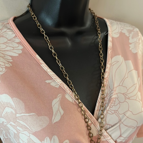 Beautiful pink blush floral cross tie Long maxi Dress size small - Picture 3 of 11